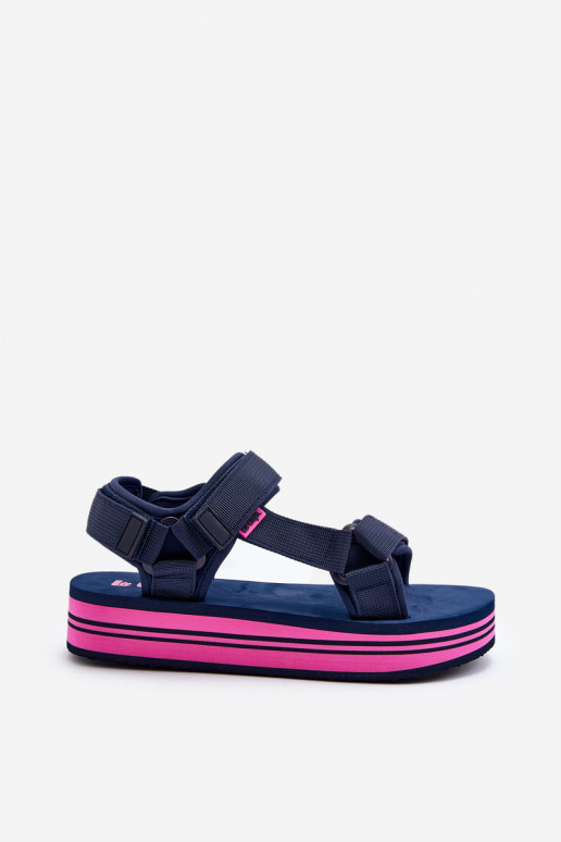 Sandalias con plataforma de mujer Lee Cooper LCW-24-05-2754L azul oscuro
