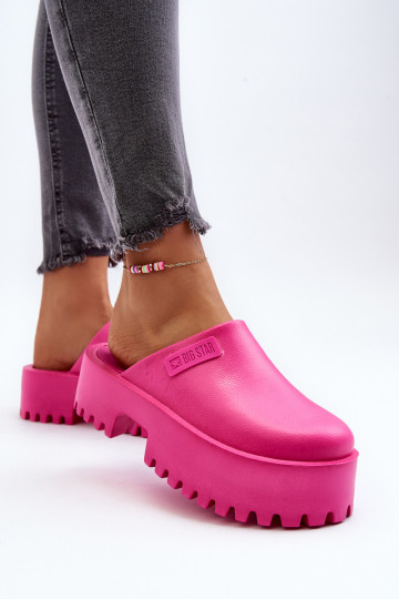 Zapatillas de mujer con suelas masivas de moda Big Star NN274019 color rosa