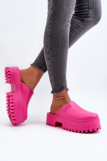 Zapatillas de mujer con suelas masivas de moda Big Star NN274019 color rosa 2