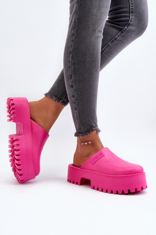 Zapatillas de mujer con suelas masivas de moda Big Star NN274019 color rosa