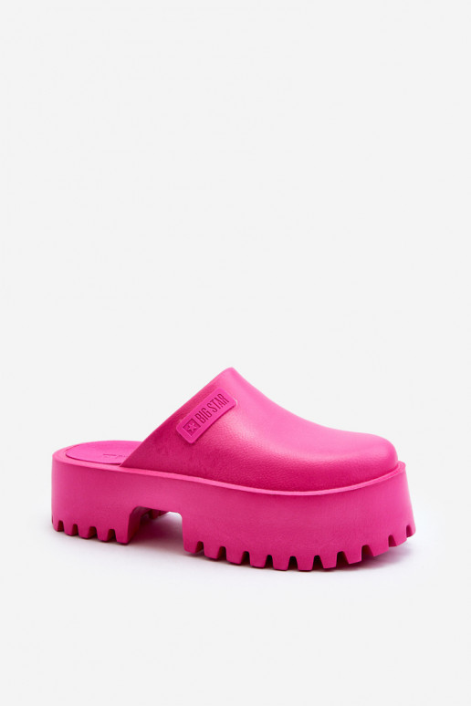 Zapatillas de mujer con suelas masivas de moda Big Star NN274019 color rosa