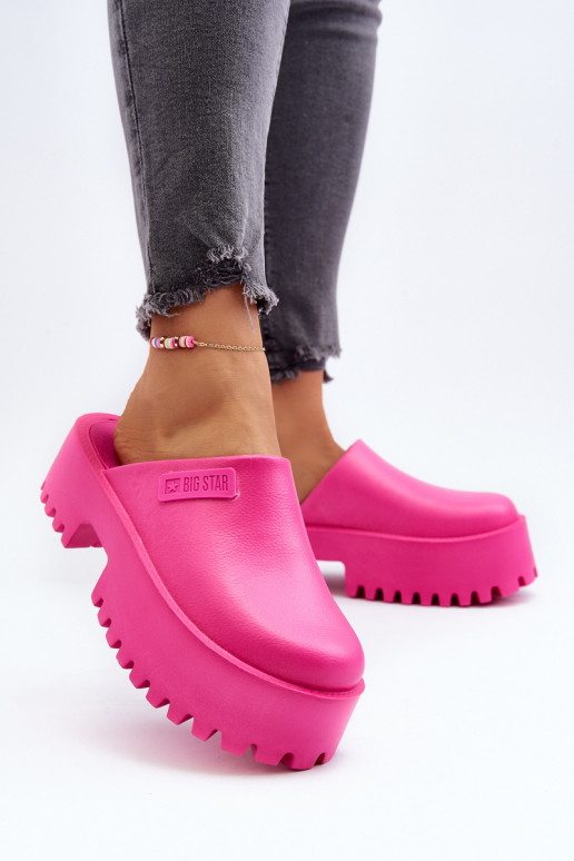 Zapatillas de mujer con suelas masivas de moda Big Star NN274019 color rosa