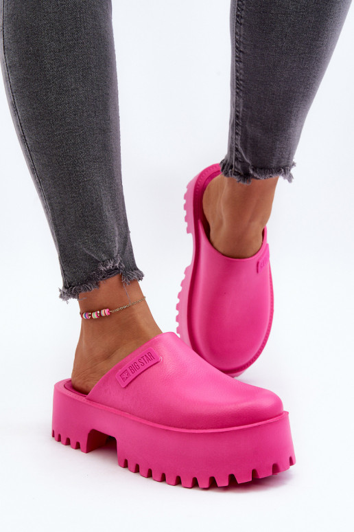 Zapatillas de mujer con suelas masivas de moda Big Star NN274019 color rosa