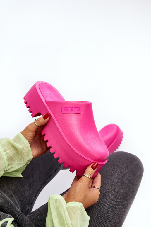 Zapatillas de mujer con suelas masivas de moda Big Star NN274019 color rosa