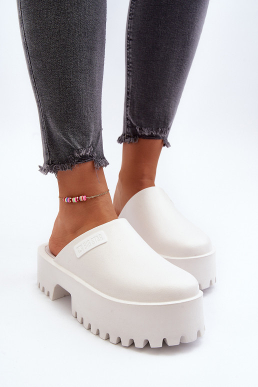 Zapatillas con suelas masivas de moda Big Star NN274015 color blanco