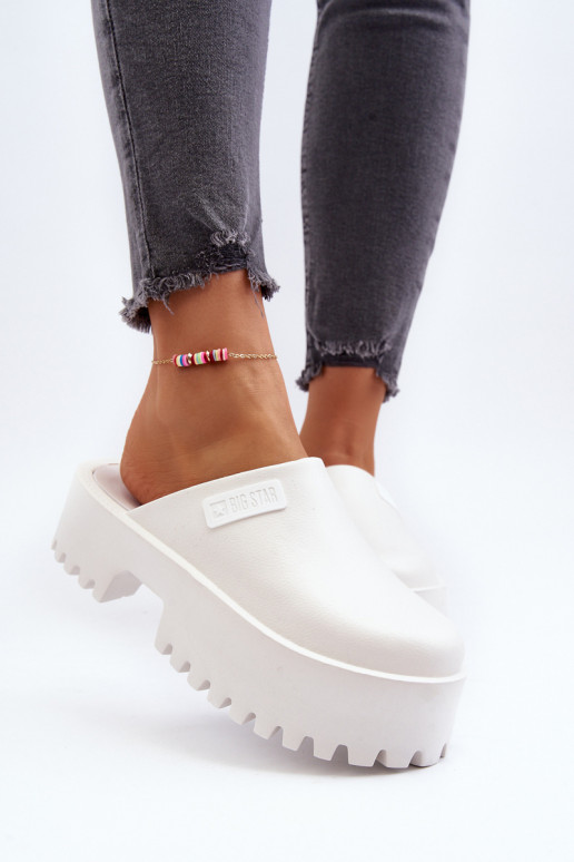 Zapatillas con suelas masivas de moda Big Star NN274015 color blanco