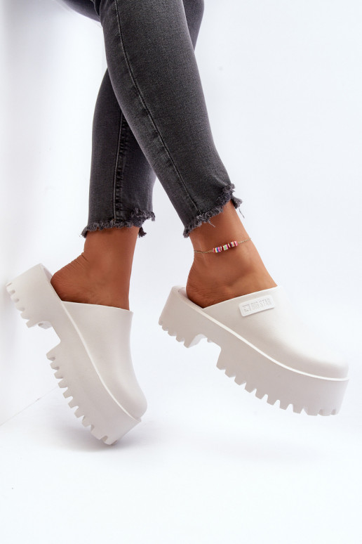 Zapatillas con suelas masivas de moda Big Star NN274015 color blanco