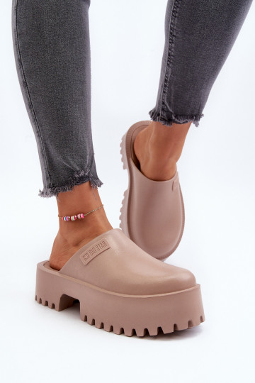 Zapatillas con suelas masivas de moda Big Star NN274016 beige