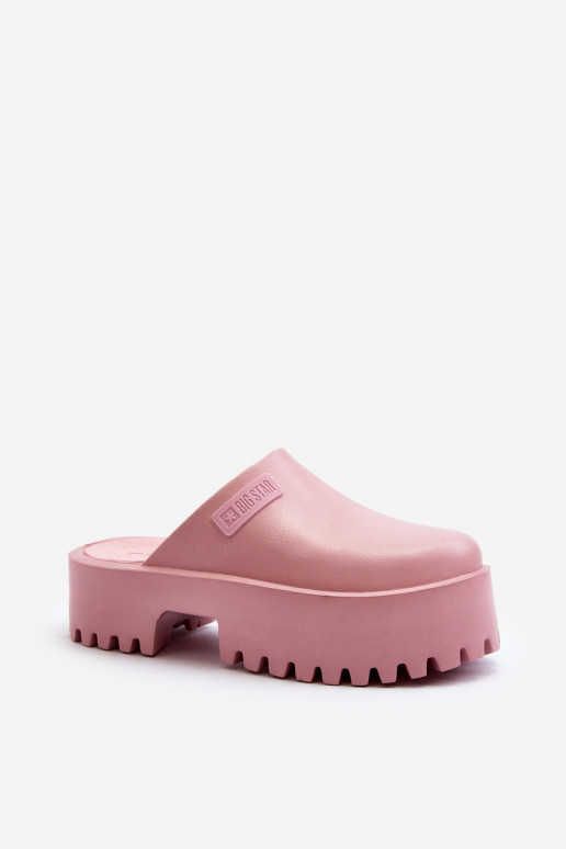 Zapatillas con suelas masivas de moda Big Star NN274020 color rosa