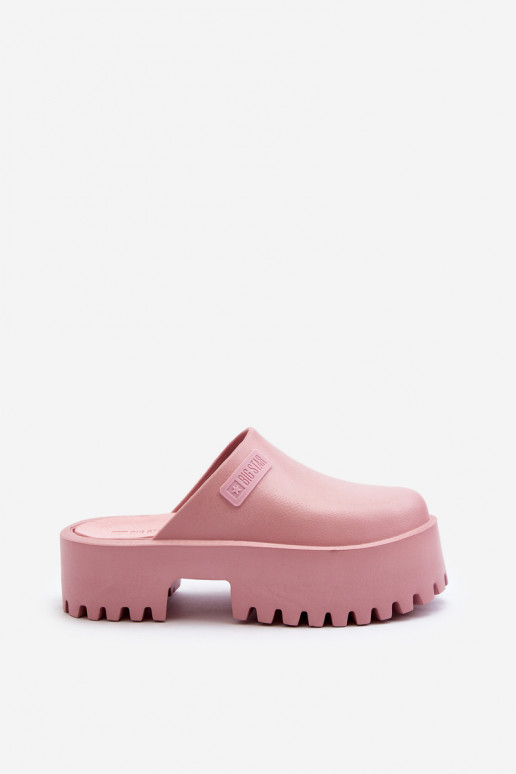 Zapatillas con suelas masivas de moda Big Star NN274020 color rosa
