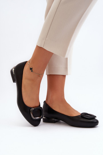 Bailarinas con hebillas Sergio Leone BL203 negro