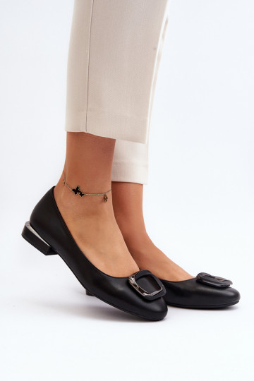 Bailarinas con hebillas Sergio Leone BL203 negro 2