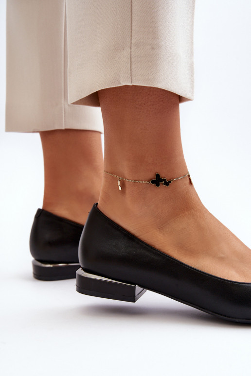 Bailarinas con hebillas Sergio Leone BL203 negro