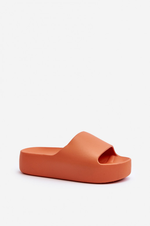 Pantuflas con suela maciza en color naranja Oreithano Pantuflas con suela maciza en color naranja Oreithano