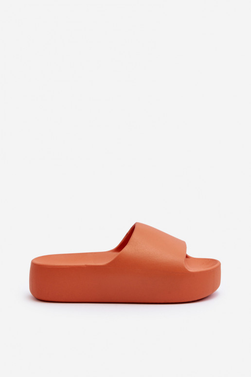 Pantuflas con suela maciza en color naranja Oreithano Pantuflas con suela maciza en color naranja Oreithano