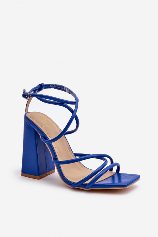 Elegantes sandalias de tacón en azul Josette