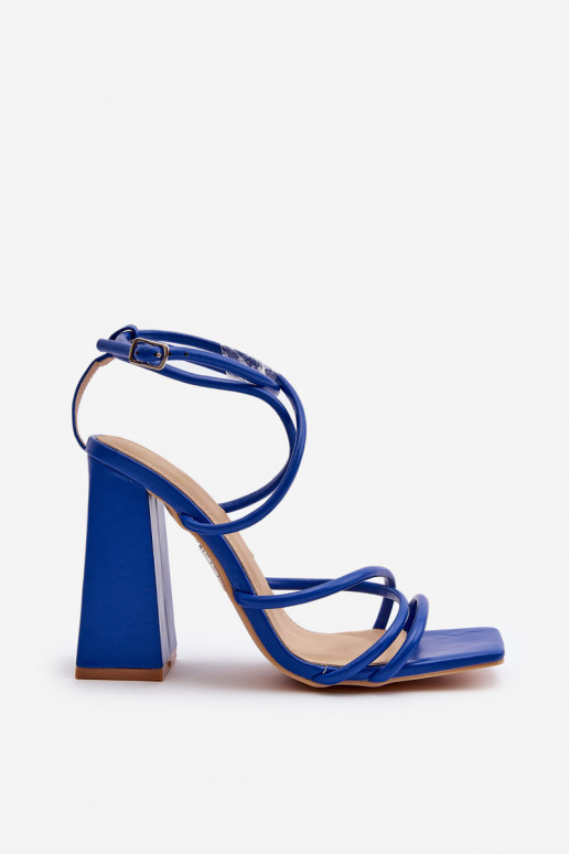 Elegantes sandalias de tacón en azul Josette