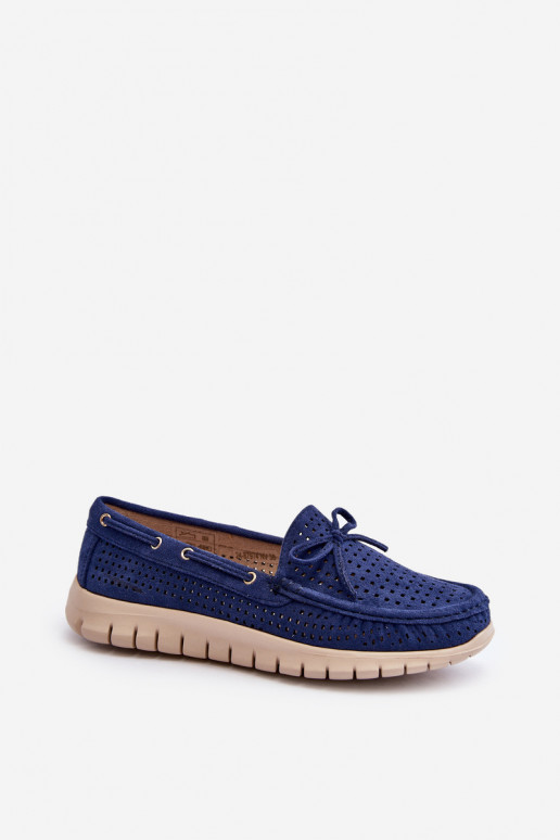 Mocasines de Mujer con Cintas en Marino Reece