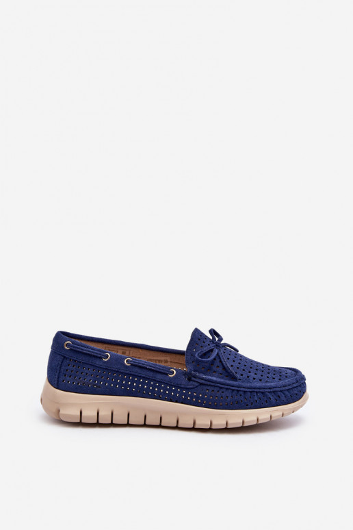Mocasines de Mujer con Cintas en Marino Reece
