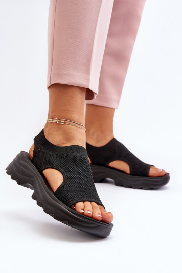 Sandalias de mujer de estilo deportivo con suela maciza en color negro Deinaleia 2