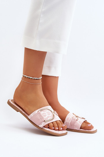 con brillos Zapatillas de casa de mujer con adornos en rosa Taleci 2