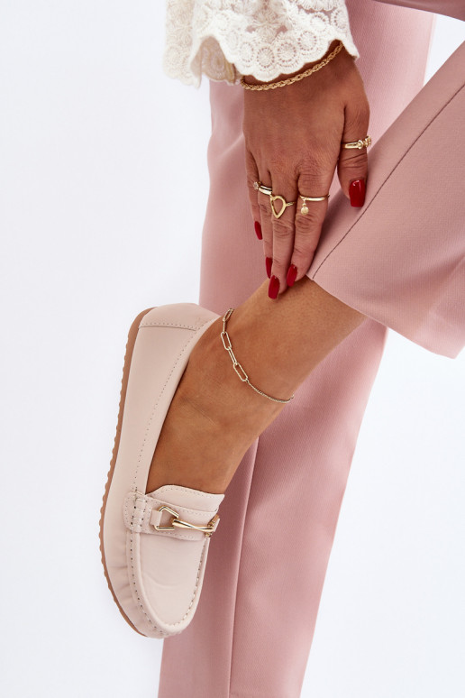 Mocasines modelo clásico con adornos color beige Ainslee Mocasines modelo clásico con adornos color beige Ainslee