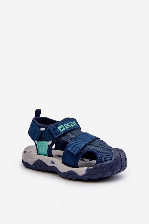 sandalias para niño con cierres adhesivos Big Star NN374236 azul oscuro