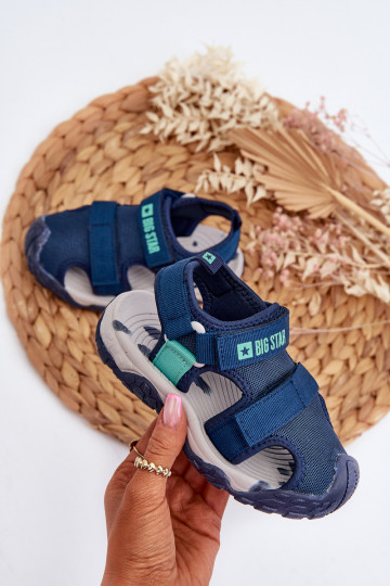 sandalias para niño con cierres adhesivos Big Star NN374236 azul oscuro 2
