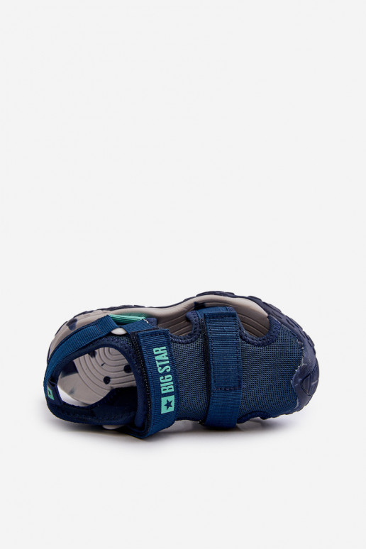 sandalias para niño con cierres adhesivos Big Star NN374236 azul oscuro