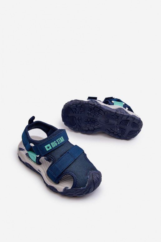 sandalias para niño con cierres adhesivos Big Star NN374236 azul oscuro