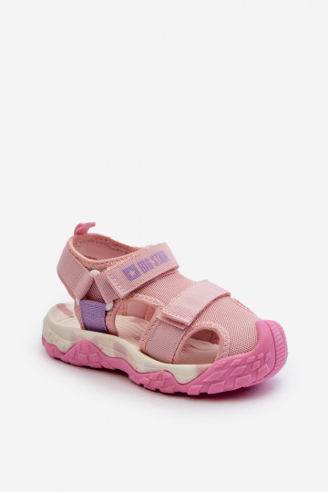 sandalias Infantil con cierres adhesivos Big Star NN374238 color rosa