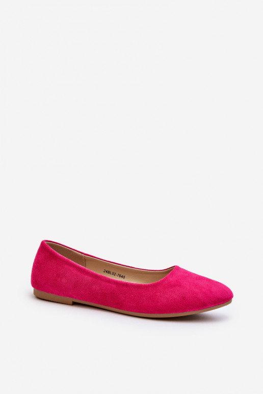 Bailarinas de ante color rosa Kommia