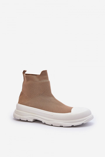 Botines de mujer Ilanae marrones con plantilla tipo calcetín 2