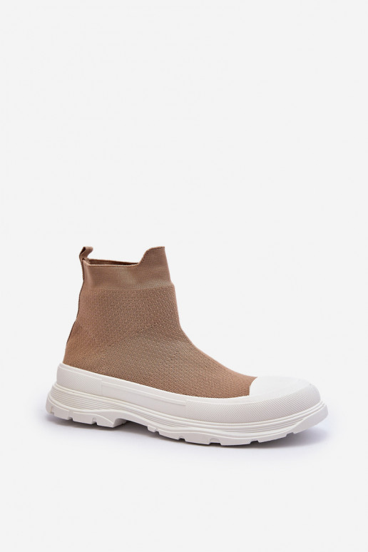 Botines de mujer Ilanae marrones con plantilla tipo calcetín