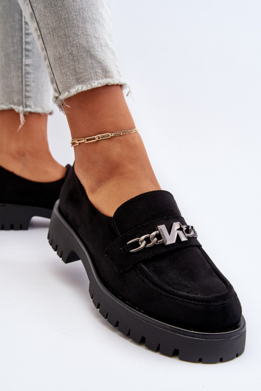 Mocasines de ante con adornos en color negro Loraleima Mocasines de ante con adornos en color negro Loraleima