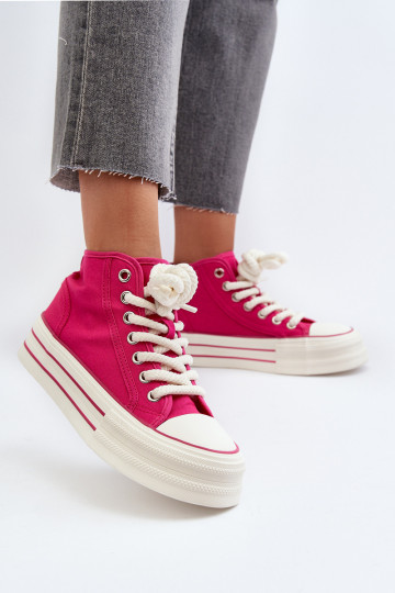 Zapatos casual con plataforma en color rosa Aineri