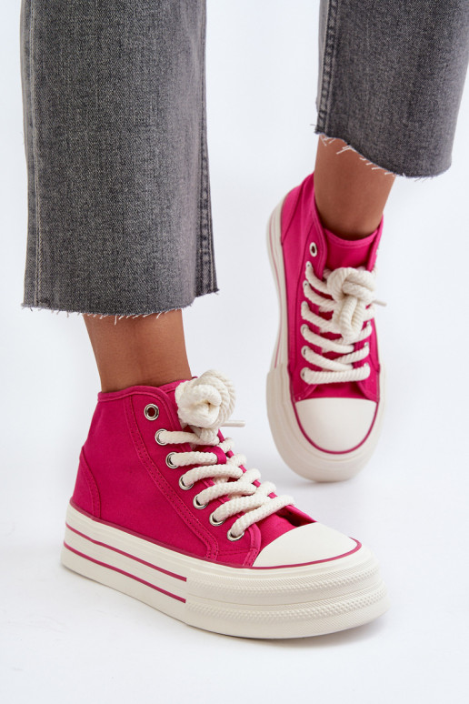 Zapatos casual con plataforma en color rosa Aineri