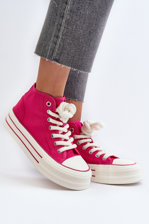 Zapatos casual con plataforma en color rosa Aineri
