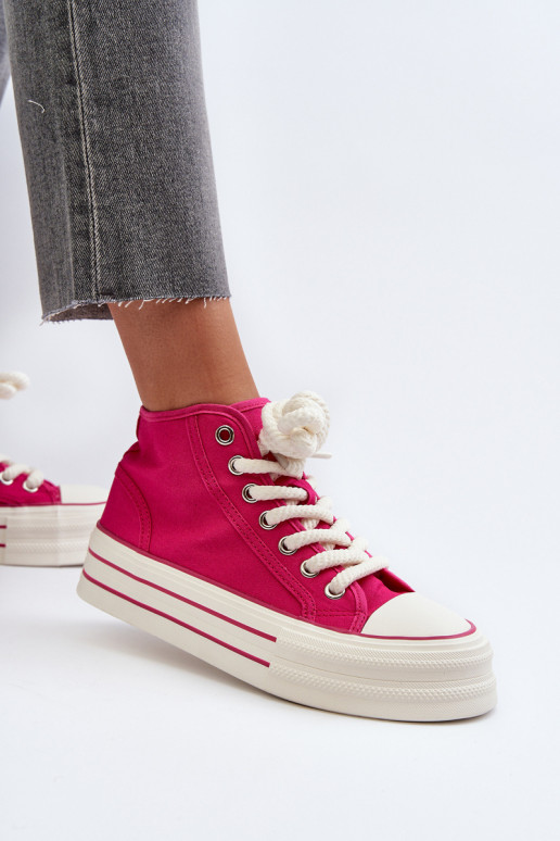 Zapatos casual con plataforma en color rosa Aineri