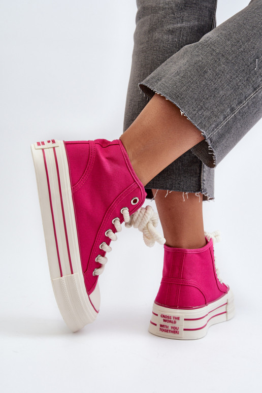 Zapatos casual con plataforma en color rosa Aineri