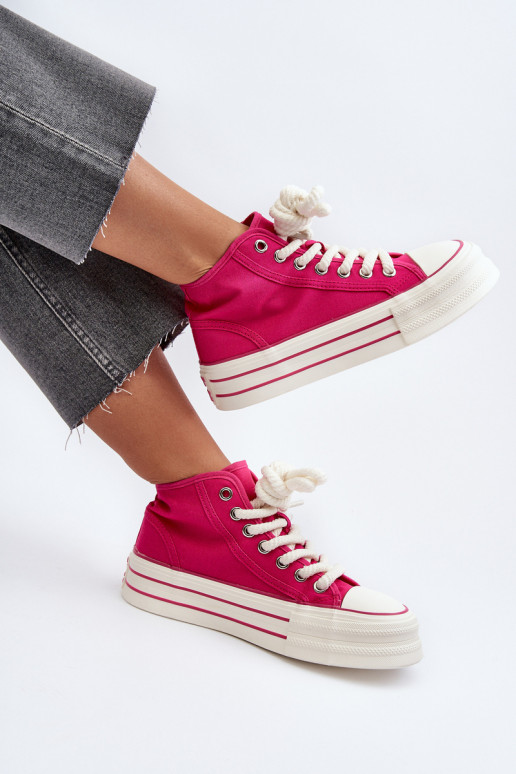 Zapatos casual con plataforma en color rosa Aineri
