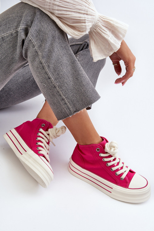 Zapatos casual con plataforma en color rosa Aineri