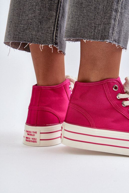 Zapatos casual con plataforma en color rosa Aineri
