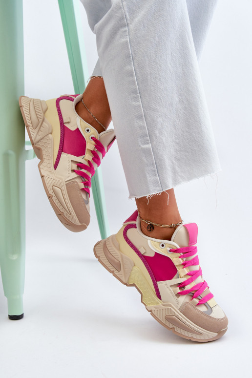 Snekersy con suela enorme en Peonema rosa