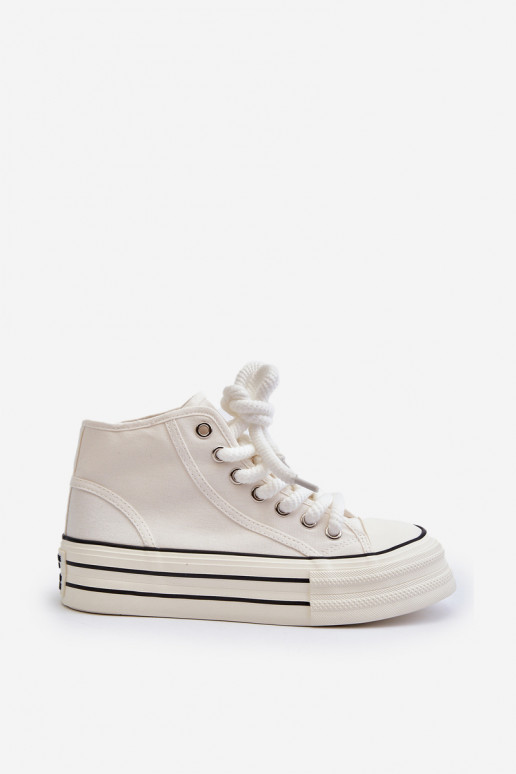 Zapatos casual con plataforma en color blanco Aineri