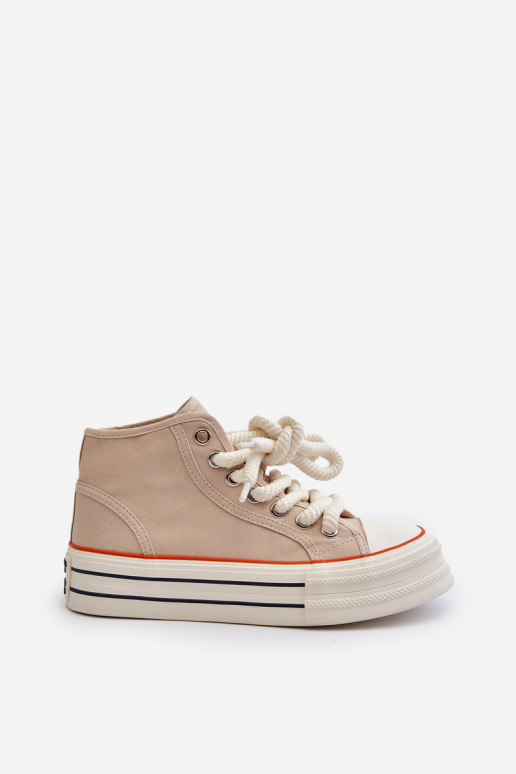 Zapatos casual con plataforma beige Aineri