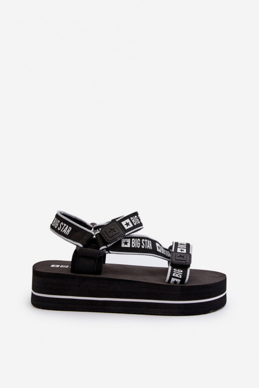 Sandalias de mujer con plataforma Big Star NN274A525 color negro Sandalias de mujer con plataforma Big Star NN274A525 color negro