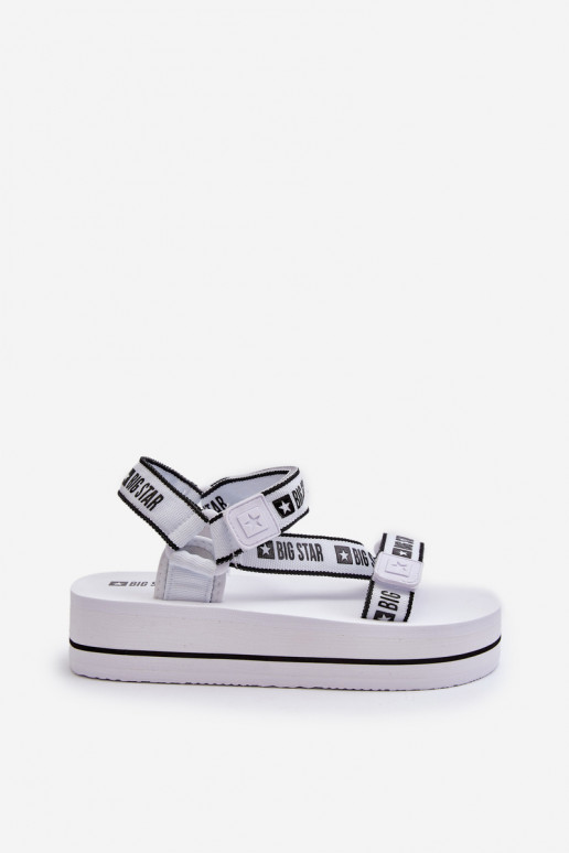 Sandalias de mujer con plataforma Big Star NN274A526 color blanco