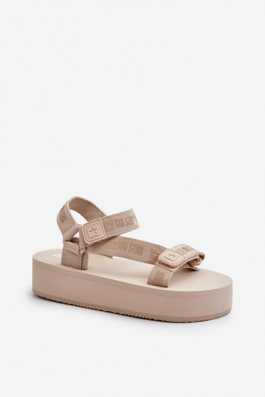 Sandalias mujer plataforma Big Star NN274A528 beige