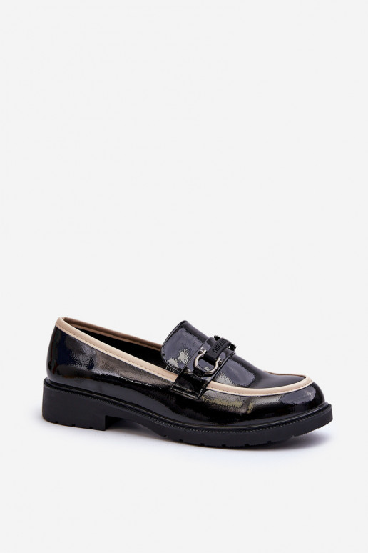 Zapatos mujer charol Mocasines S.Barski HY336A color negro